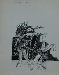 Untitled by Amitava Das, Pen and ink on paper, offered Feb 2012