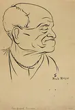 Ramprosad Burman by Somnath Hore, Brush and Ink on paper, sold Feb 2012
