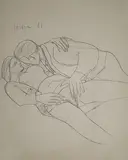 Untitled by F. N. Souza, Pencil on paper, sold Feb 2012