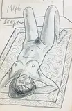 Untitled by F. N. Souza, Pencil on paper, sold Feb 2012