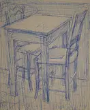 Untitled by S. H. Raza, Pen and ink on paper, sold Feb 2012