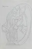 Untitled by F. N. Souza, Pen on paper, offered Feb 2012