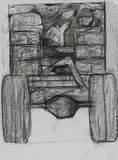 Untitled by Krishen Khanna, Charcoal on paper, sold Feb 2012