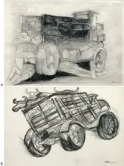 Untitled by Krishen Khanna, Mixed media on paper, sold Feb 2012