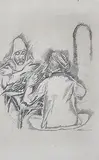 Untitled by Krishen Khanna, Pencil on paper, sold Feb 2012