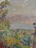 Vue sur le golfe de Saint Tropez (View of the Bay of Saint Tropez) by Henri Lebasque, Oil on canvas, offered Feb 2012