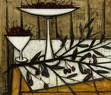 Cerises dans un compotier (Cherries in a Fruitbowl) by Bernard Buffet, Oil on canvas, sold Feb 2012