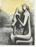 Mother and Child IV by Henry Moore, Etching and aquatint on paper, sold Feb 2012