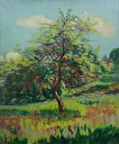 Verger en fleurs à Miregaudon (Orchard in Flowers at Miregaudon) by Armand Guillaumin, Oil on canvas, offered Feb 2012