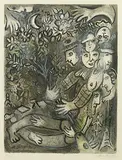 La Famille de l’Arlequin (The Harlequin’s Family) by Marc Chagall, Lithograph in colours on BFK Rives paper, offered Feb 2012