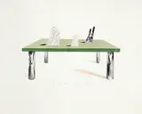 Glass Table with Objects by David Hockney, Lithograph in colours on BFK Rives paper, sold Feb 2012