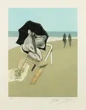 Left panel from Metropolitan Triptych by Francis Bacon, Etching and aquatint in colour on Guarro wove paper, sold Feb 2012