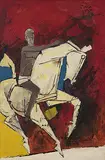 Untitled by M. F. Husain, Oil on canvas, offered Dec 2011
