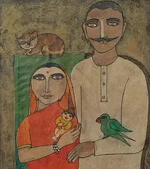 Untitled by Badri Narayan, Watercolour on paper, sold Dec 2011