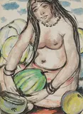 Untitled by K H, Watercolour on paper, offered Dec 2011