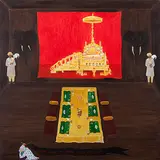 Charming Nation: Come Have a Meal with my King by N.S. Harsha, Acrylic on canvas, sold Dec 2011