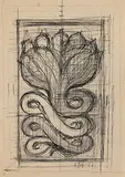 Untitled by S. H. Raza, Pen and ink on paper pasted on board, sold Dec 2011