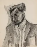 Untitled by Ram Kumar, Ink and wax on paper, sold Dec 2011