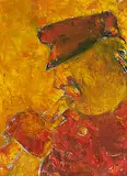 Untitled by Krishen Khanna, Oil on canvas, sold Dec 2011
