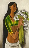 Untitled by B. Prabha, Oil on canvas, sold Dec 2011