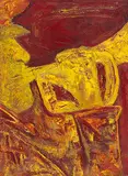 Untitled by Krishen Khanna, Oil on canvas, sold Dec 2011