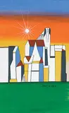 Cityscape by F. N. Souza, Gouache on paper, sold Dec 2011
