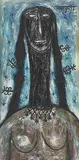 Negress with Braids by F. N. Souza, Oil on board, sold Dec 2011