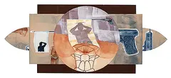 Untitled (After Persistance of Memory) by Anandajit Ray, Watercolour and gouache on paper pasted on sunboard, sold Nov 2011
