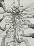 Transformation by Dhananjay Singh, Pen and ink on paper, sold Nov 2011