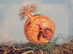 Untitled by Dhananjay Singh, Watercolour, pen and ink on paper, sold Nov 2011