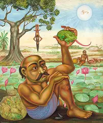 Frog Catchers of Udiyankulangara by Gopikrishna, Oil on canvas, sold Nov 2011
