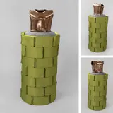 Comfort Zone by Anandajit Ray, Bronze, iron, foam, satin, plastic tube and plywood, sold Nov 2011