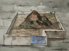 Untitled by Alok Bal, Watercolour on paper, sold Nov 2011