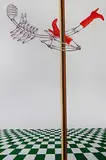 Pole Dance by Ram Bali Chauhan, Acrylic on canvas, sold Nov 2011