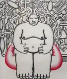 Untitled by Reji Arackal, Pastel and charcoal on paper, sold Nov 2011