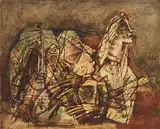 Untitled by M. F. Husain, Oil on canvas, offered Sep 2011