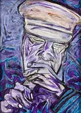 Untitled by Krishen Khanna, Acrylic on canvas, sold Sep 2011