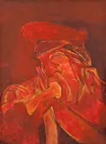 Untitled by Krishen Khanna, Acrylic on canvas, offered Sep 2011