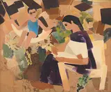 Mother by Narayan Shridhar Bendre, Oil on canvas, offered Sep 2011