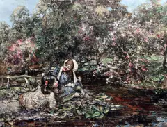 Waterlilies by Edward Atkinson Hornel, 1911, oil on canvas, sold Dec 2015
