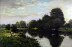 The Avon at Stratford by James Whaite, oil on canvas, sold Dec 2015