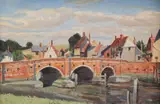 Bridge at Manningtree'signed,12 x 18in by Job Nixon, oil on canvas, sold Dec 2015