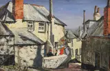 Old Houses, St. Ives by Job Nixon, oil on panel, sold Dec 2015