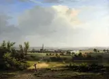 Open landscape by Paul Emmanuel Péraire, oil on wood, sold Dec 2015
