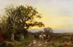 Sunset After Rain by David Bates, oil on canvas, sold Dec 2015