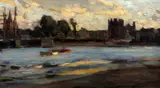 View along the Thames by Bertram Walter Priestman, oil on canvas, sold Dec 2015