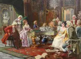 The Musical Evening by Publio De Simoni, oil on canvas, sold Dec 2015