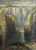 No.49. Boiling Pot, Victoria Falls by Frank Beresford, 1943, oil on canvas, sold Dec 2015