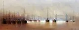 The Thames, looking towards Tower Bridge by Anthony Robert Klitz, oil on canvas, sold Dec 2015