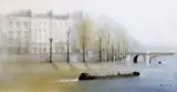 View on the Seine by Anthony Robert Klitz, oil on canvas, sold Dec 2015